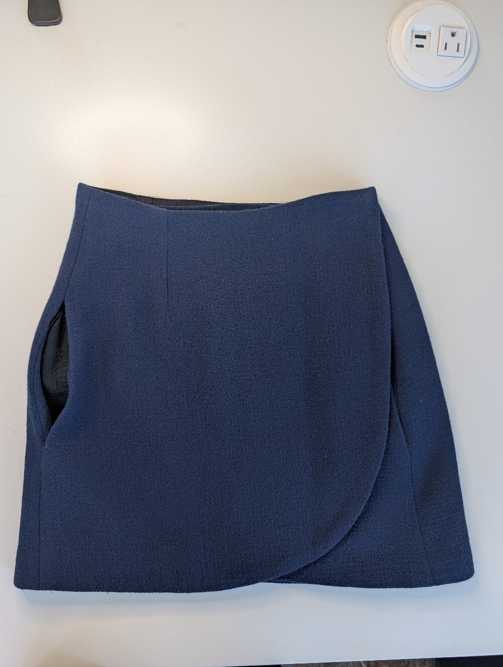 Jill Stuart - Cerulean Blue Wrap Mini Skirt with Pockets (Size 2)